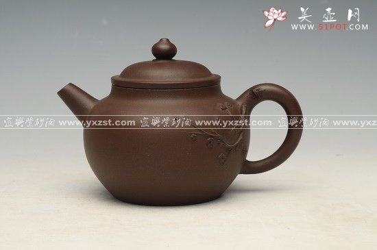 紫砂壶图片：寒梅壶9000元 - 宜兴紫砂壶网