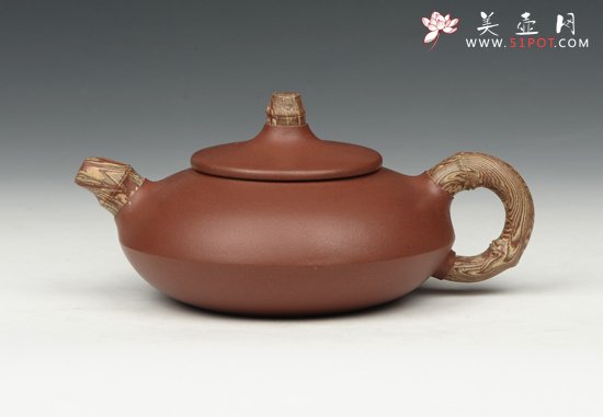 紫砂壶图片：扁壶 - 宜兴紫砂壶网