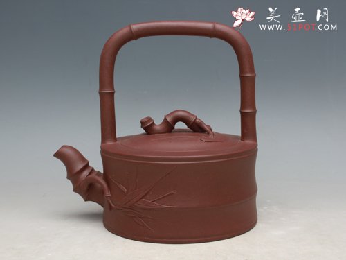 紫砂壶图片：竹节提梁 - 宜兴紫砂壶网