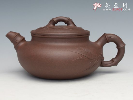 紫砂壶图片：竹鼓壶（程艳 制） - 宜兴紫砂壶网