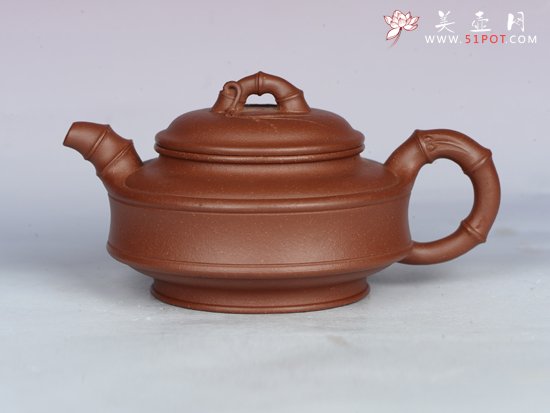 紫砂壶图片：双线竹鼓 - 宜兴紫砂壶网