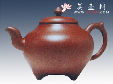 紫砂壶图片：三足传炉 - 宜兴紫砂壶网