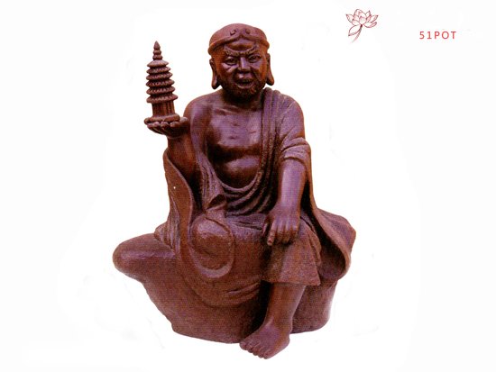 紫砂壶图片：托塔罗汉作者：高级工艺师吴克强 - 宜兴紫砂壶网