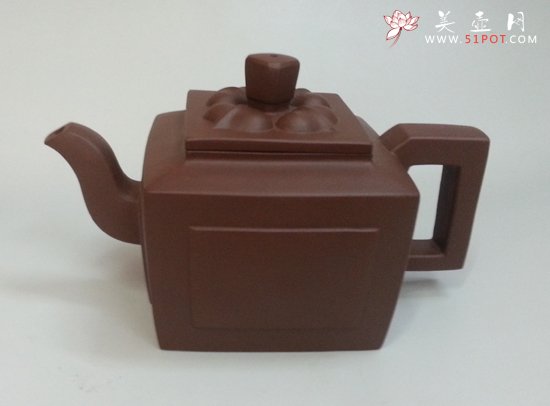 紫砂壶图片：荷花四方 - 宜兴紫砂壶网