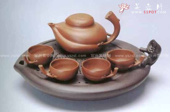 紫砂壶图片：蟠桃茶海 - 宜兴紫砂壶网