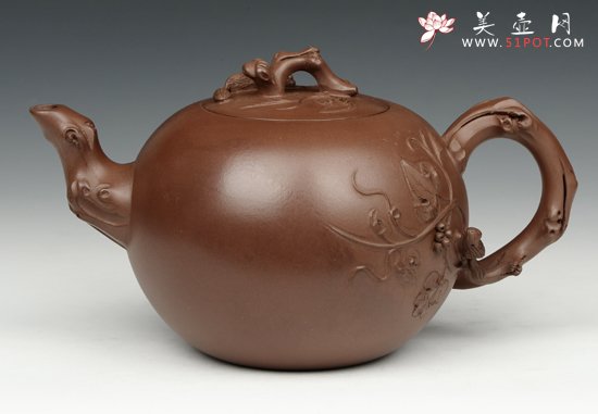 紫砂壶图片：松鼠葡萄 - 宜兴紫砂壶网