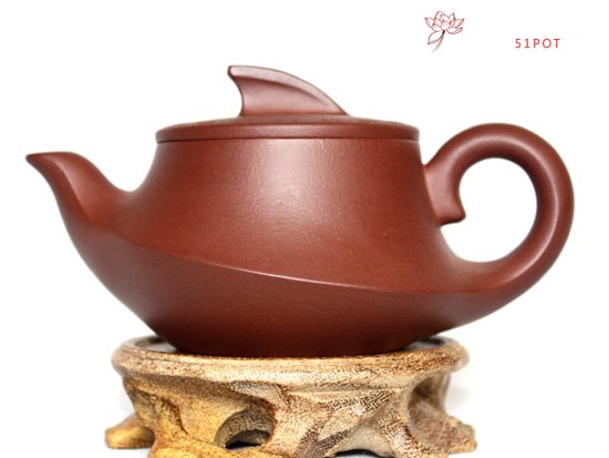 紫砂壶图片：底槽青 神曲壶 - 宜兴紫砂壶网