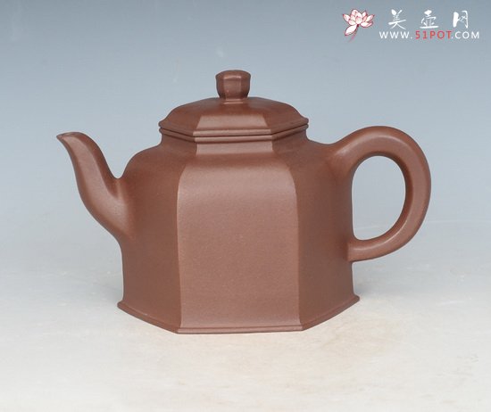 紫砂壶图片：六方金钟   3000元 - 宜兴紫砂壶网