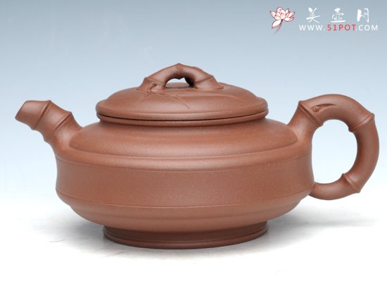 紫砂壶图片：双线竹鼓 - 宜兴紫砂壶网