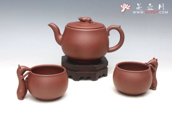 紫砂壶图片：丰收套壶 - 宜兴紫砂壶网