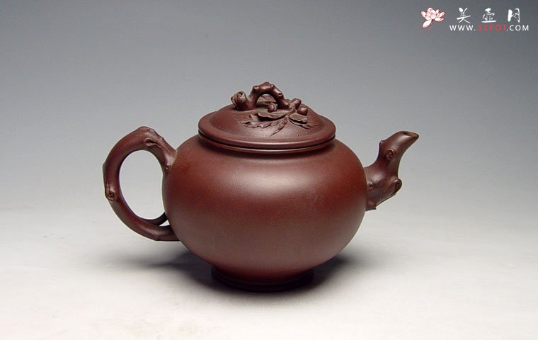 紫砂壶图片：桃报春壶 - 宜兴紫砂壶网