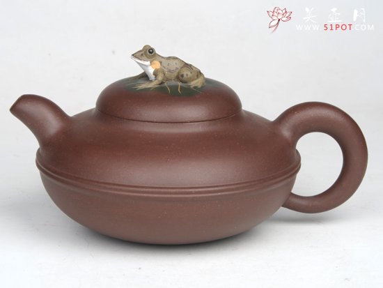紫砂壶图片：蛙趣  320CC... - 宜兴紫砂壶网
