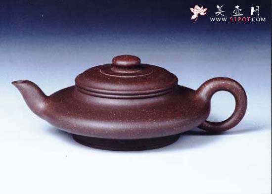紫砂壶图片：书扁壶 - 宜兴紫砂壶网