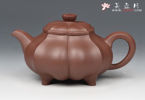 紫砂壶图片：四蹄葵菱 - 宜兴紫砂壶网