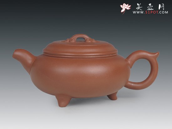 紫砂壶图片：三脚如意 - 宜兴紫砂壶网