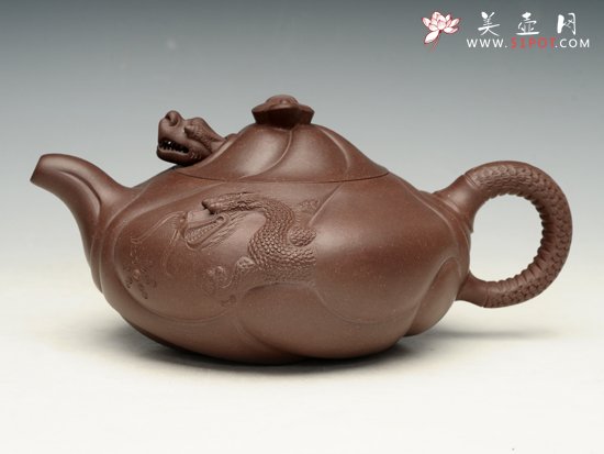 紫砂壶图片：鱼化龙 - 宜兴紫砂壶网