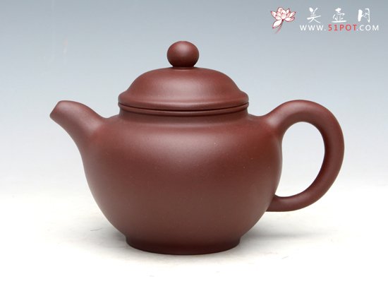 紫砂壶图片：掇只（紫泥）400ML - 宜兴紫砂壶网