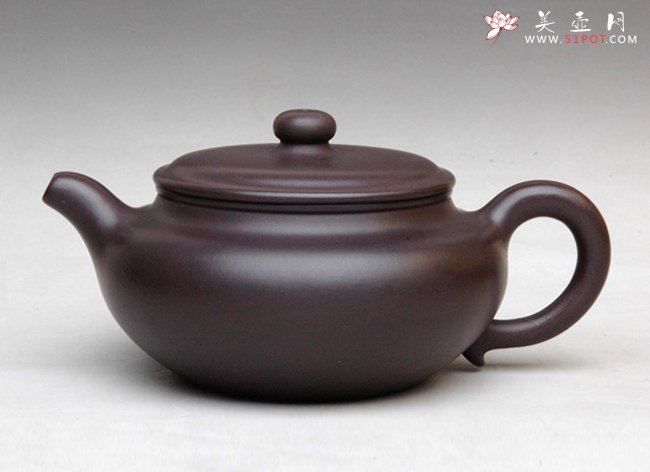 紫砂壶图片：扁仿古 180CC - 宜兴紫砂壶网