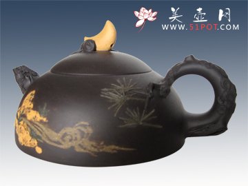 紫砂壶图片：明月松间照 - 宜兴紫砂壶网