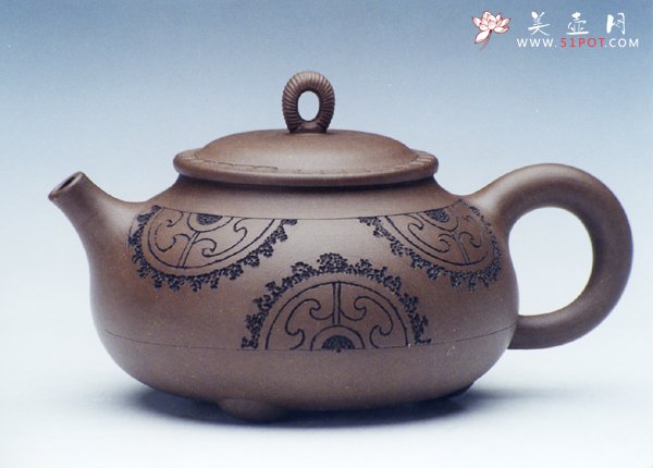 紫砂壶图片：思古瓦当  - 宜兴紫砂壶网