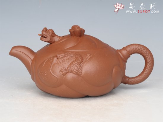 紫砂壶图片：鱼化龙 - 宜兴紫砂壶网