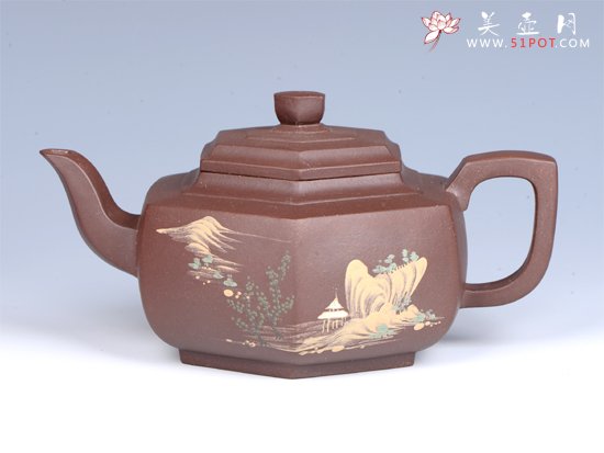 紫砂壶图片：- 泥绘雪华 - - 宜兴紫砂壶网