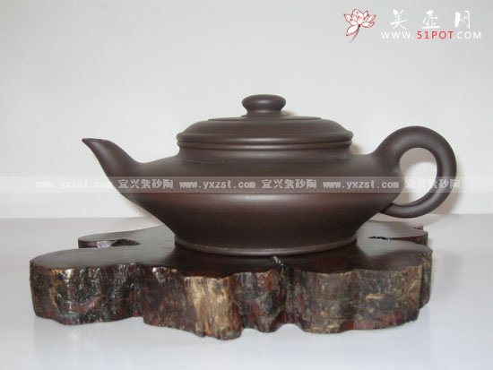 紫砂壶图片：虚扁 - 宜兴紫砂壶网