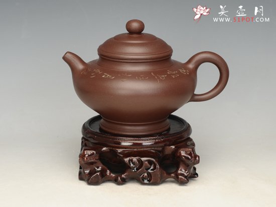 紫砂壶图片：宫灯    容量：350cc - 宜兴紫砂壶网