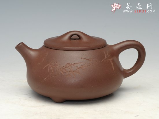 紫砂壶图片：汉堂石瓢 - 宜兴紫砂壶网