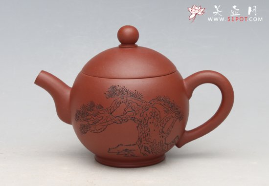 紫砂壶图片：圆珠100CC - 宜兴紫砂壶网