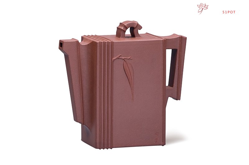 紫砂壶图片：人与竹系列-天籁 - 宜兴紫砂壶网