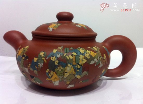 紫砂壶图片：百子壶680cc - 宜兴紫砂壶网