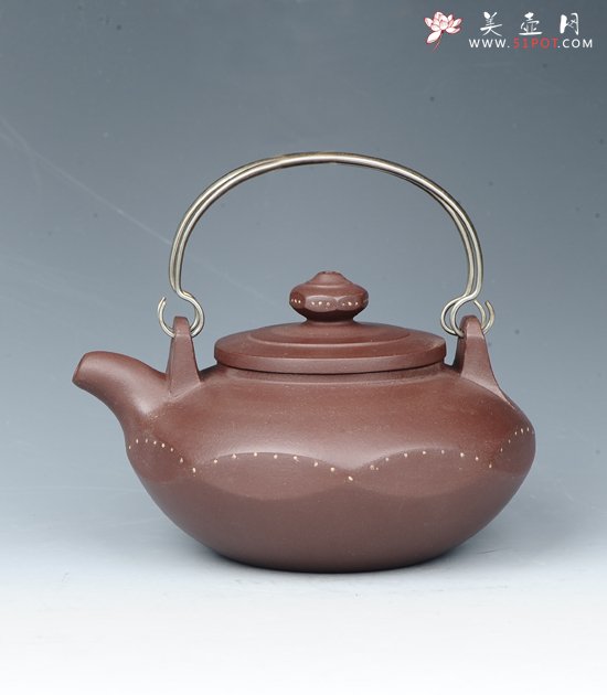 紫砂壶图片：金砂提梁 - 宜兴紫砂壶网