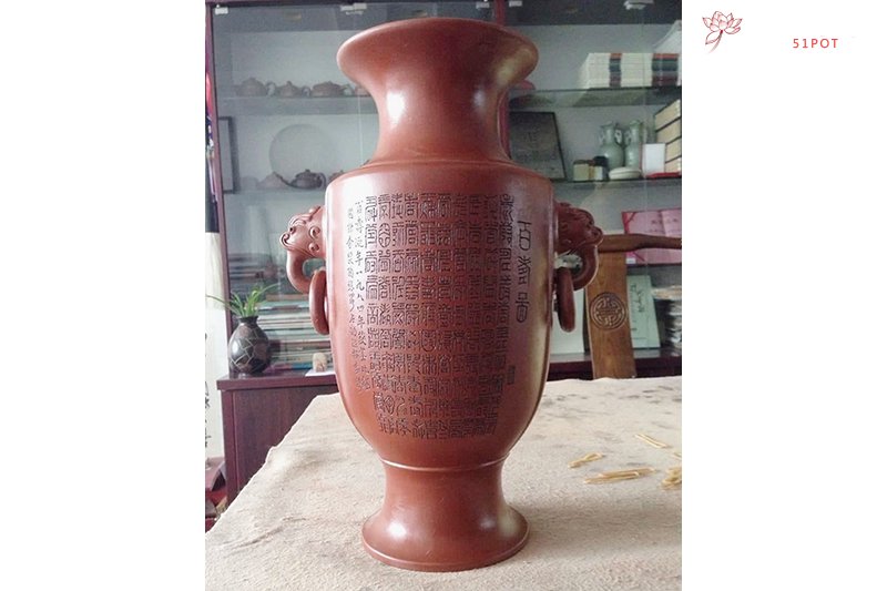 紫砂壶图片：百寿瓶 - 宜兴紫砂壶网