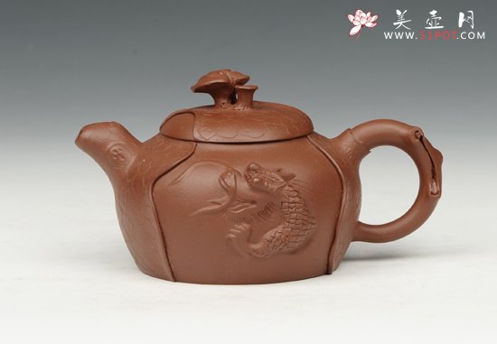 紫砂壶图片：游龙龚春壶 - 宜兴紫砂壶网