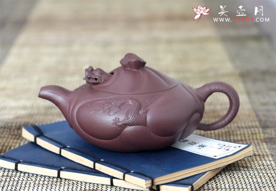 紫砂壶图片：鱼化龙 - 宜兴紫砂壶网