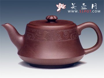 紫砂壶图片：挺拔第七届中国工艺精品展银奖 - 宜兴紫砂壶网