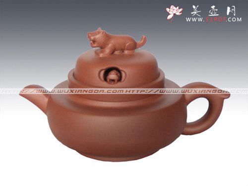 紫砂壶图片：藏龙伏虎 300cc 清水泥 - 宜兴紫砂壶网
