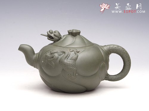 紫砂壶图片：鱼化龙 明清绿泥 ... - 宜兴紫砂壶网