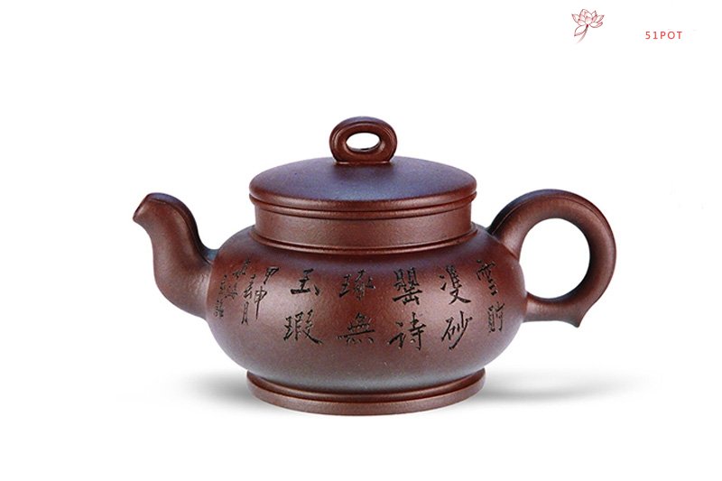 紫砂壶图片：云肩鼓壶 - 宜兴紫砂壶网