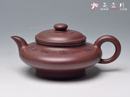 紫砂壶图片：虚扁 - 宜兴紫砂壶网