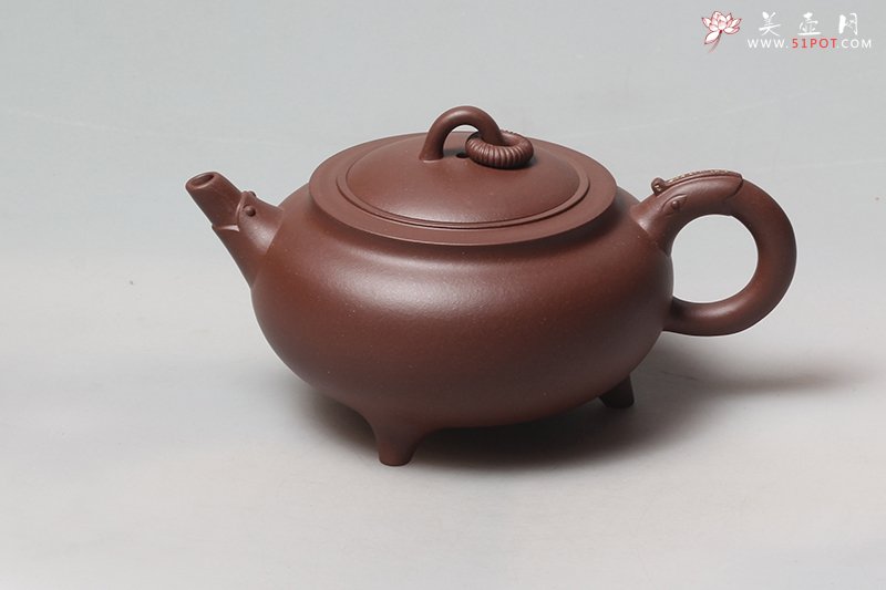 紫砂壶图片：三足环龙 - 宜兴紫砂壶网