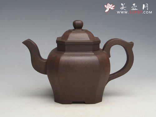 紫砂壶图片：八方 原矿古铜泥 ... - 宜兴紫砂壶网