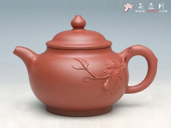 紫砂壶图片：硕 果（全手工）（紫泥） - 宜兴紫砂壶网