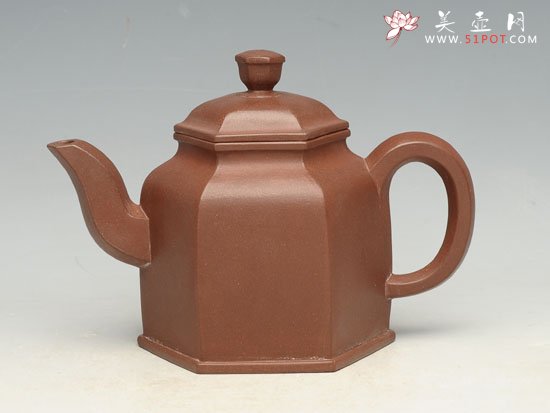 紫砂壶图片：六方醒辰  容量：200cc - 宜兴紫砂壶网