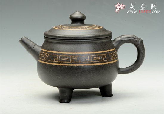 紫砂壶图片：青铜鼎 - 宜兴紫砂壶网