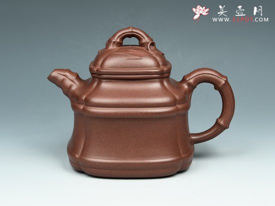 紫砂壶图片：四方竹鼎壶 - 宜兴紫砂壶网