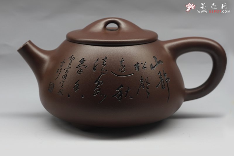 紫砂壶图片：石瓢，雪村刻 - 宜兴紫砂壶网