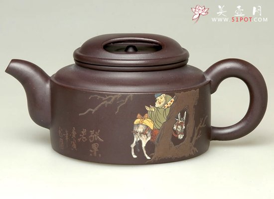 紫砂壶图片：八仙过海之张果老 - 宜兴紫砂壶网