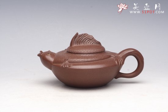 紫砂壶图片：鱼欢 - 宜兴紫砂壶网